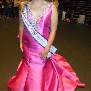 Bright Pink Jovani Pageant Gown